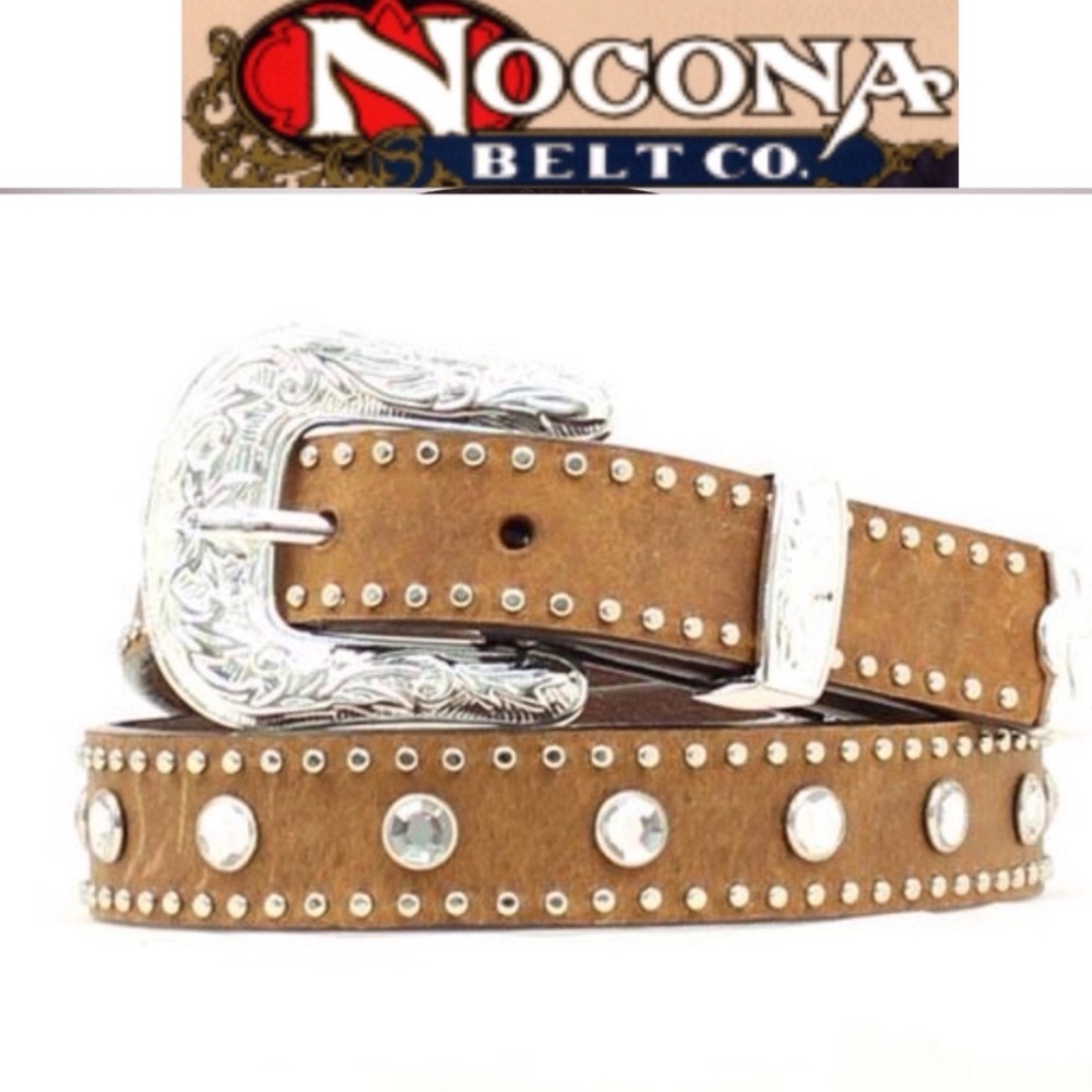 Nocona Kids Western Brown Leather Belt